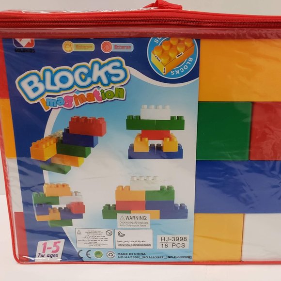 New 16pc Jumbo Building Blocks - Picture 1 of 15